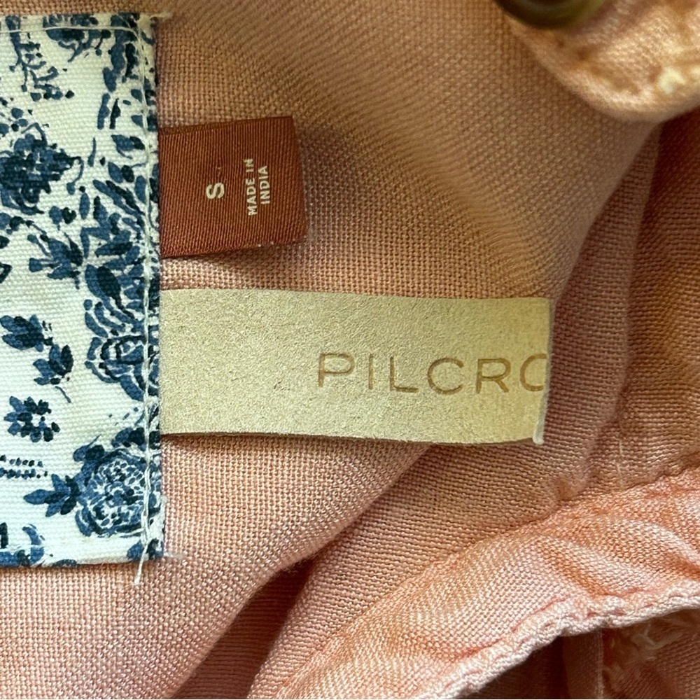 Pilcro Anthropologie Ruffled Long Sleeve Button Down Top - Picture 5 of 9